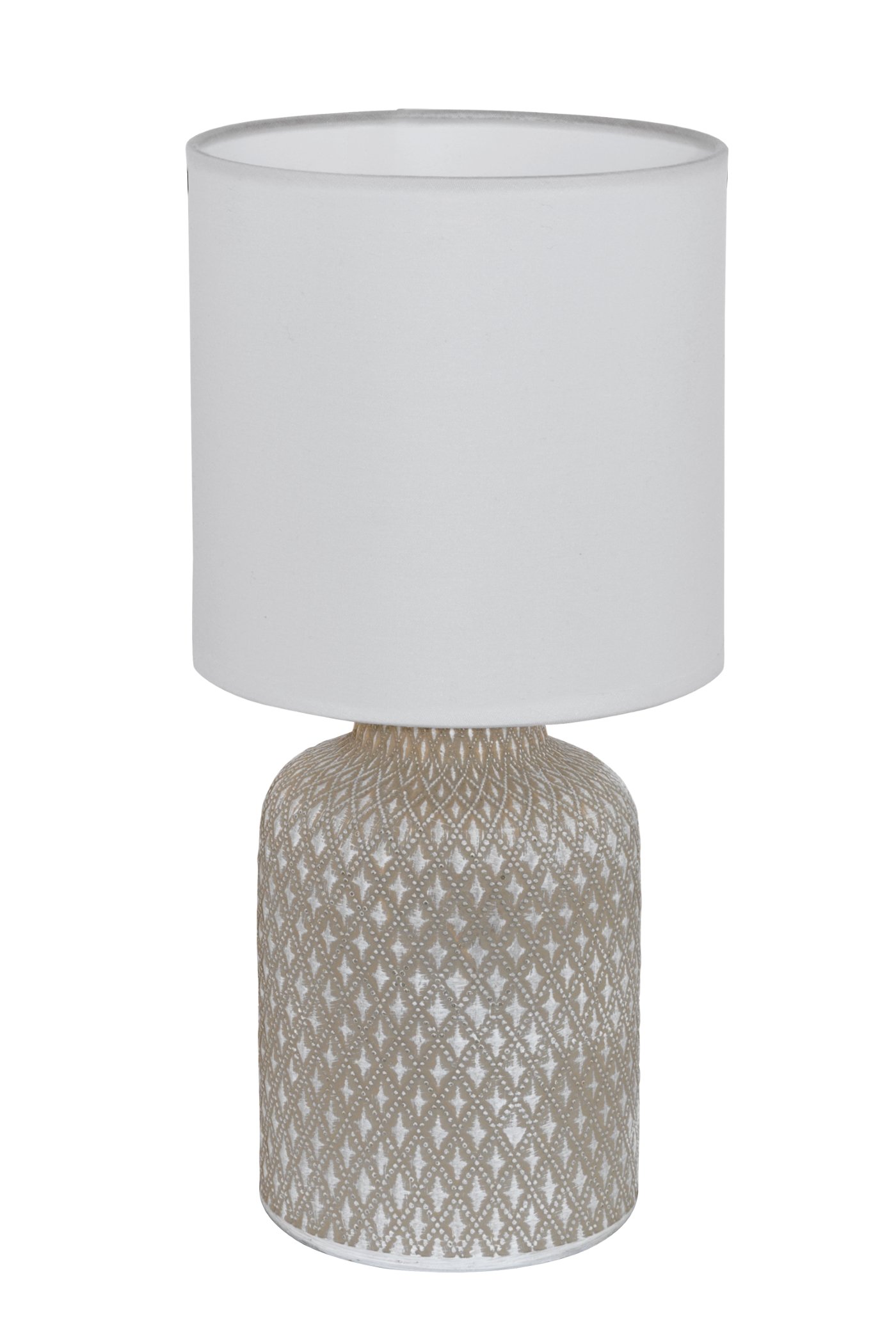  
                        Настільна лампа EGLO (Австрія) 14702    
                         у стилі прованс.  
                        Тип джерела світла: cвітлодіодні led, енергозберігаючі, розжарювання.                                                 Кольори плафонів і підвісок: білий.                         Матеріал: тканина.                          фото 1