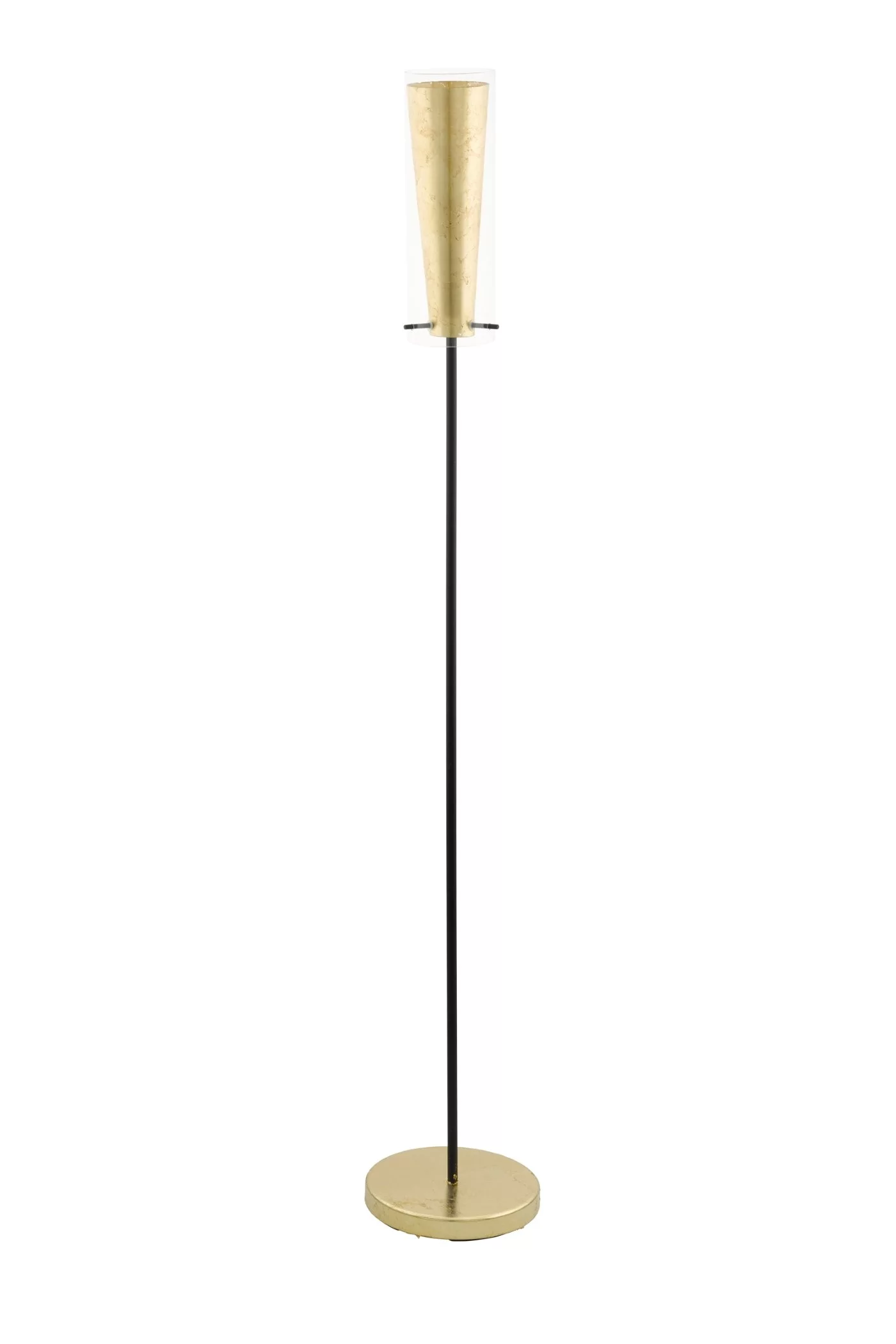   
                        
                        Торшер EGLO (Австрия) 14792    
                         в стиле Лофт.  
                        Тип источника света: светодиодная лампа, сменная.                                                 Цвета плафонов и подвесок: Прозрачный, Золото.                         Материал: Стекло, Фольга.                          фото 1