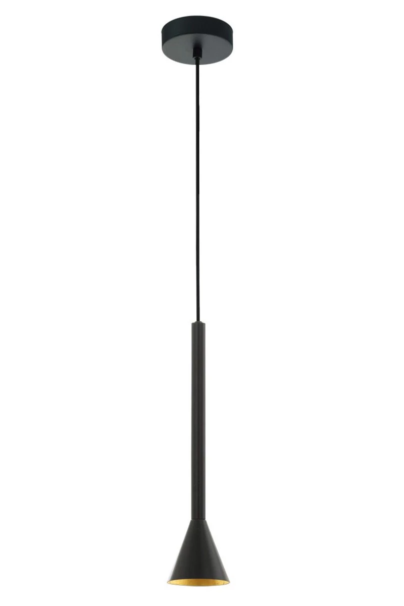   
                        Люстра EGLO (Австрія) 14855    
                         у стилі Лофт.  
                        Тип джерела світла: cвітлодіодні led, галогенні.                         Форма: Коло.                         Кольори плафонів і підвісок: Чорний, Золото.                         Матеріал: Сталь.                          фото 1
