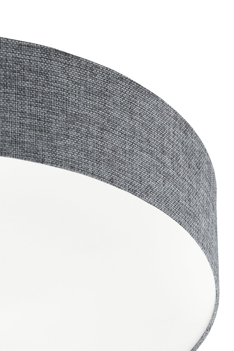   
                        Люстра EGLO (Австрія) 14903    
                         у стилі модерн.  
                        Тип джерела світла: вбудовані світлодіоди led.                         Форма: коло.                         Кольори плафонів і підвісок: сірий, білий.                         Матеріал: тканина, пластик.                          фото 2