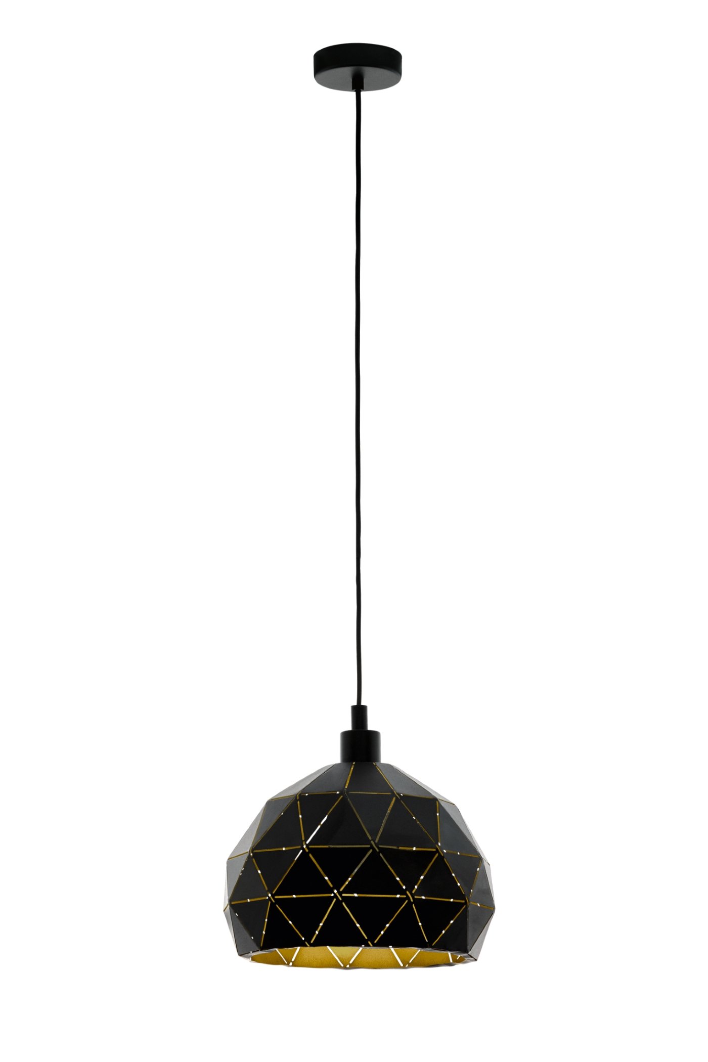   
                        Люстра EGLO (Австрія) 14925    
                         у стилі лофт.  
                        Тип джерела світла: cвітлодіодні led, енергозберігаючі, розжарювання.                         Форма: коло.                         Кольори плафонів і підвісок: чорний, золото.                         Матеріал: сталь.                          фото 1