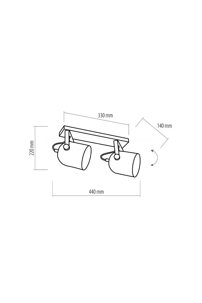   
                        
                        Світильник поворотний TK LIGHTING (Польща) 15228    
                         у стилі Модерн.  
                        Тип джерела світла: світлодіодна лампа, змінна.                         Форма: Прямокутник.                         Кольори плафонів і підвісок: Білий.                         Матеріал: Метал.                          фото 2