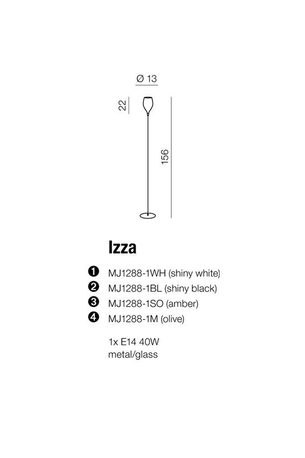   
                        Торшер AZZARDO (Польща) 15295    
                         у стилі модерн.  
                        Тип джерела світла: cвітлодіодні led, енергозберігаючі, розжарювання.                                                 Кольори плафонів і підвісок: чорний.                         Матеріал: скло.                          фото 2