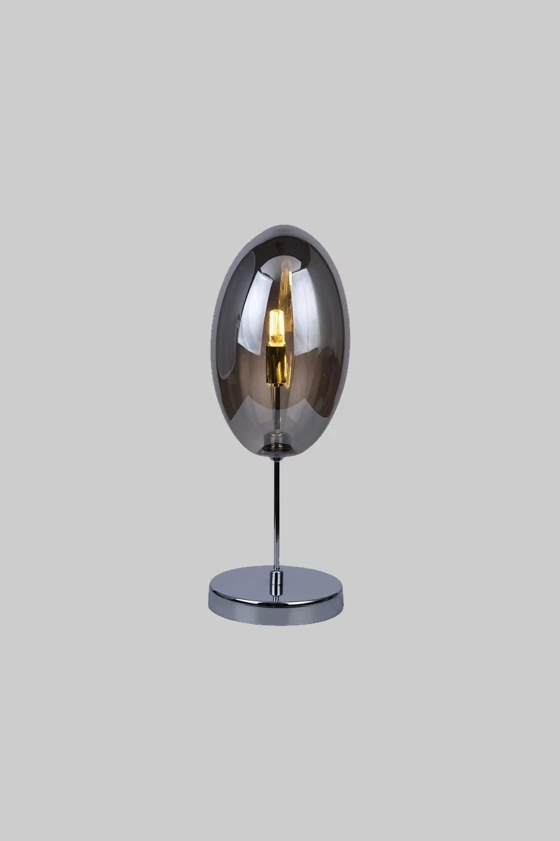   
                        Настільна лампа AZZARDO (Польща) 15302    
                         у стилі Хай-тек.  
                        Тип джерела світла: cвітлодіодні led, галогенні.                                                 Кольори плафонів і підвісок: Сірий.                         Матеріал: Скло.                          фото 1