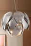   
                        Люстра AZZARDO (Польща) 15338    
                         у стилі Флористика.  
                        Тип джерела світла: світлодіодна лампа, змінна.                         Форма: Коло.                         Кольори плафонів і підвісок: Сірий.                         Матеріал: Скло.                          фото 5