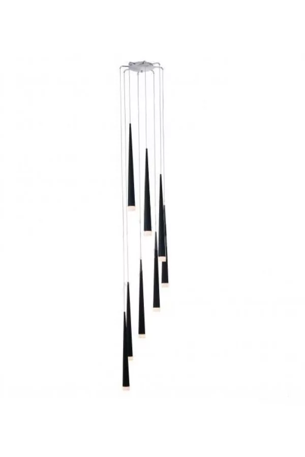   
                        Люстра AZZARDO  (Польша) 15407    
                         в стиле модерн.  
                        Тип источника света: светодиодные led, галогенные.                         Форма: круг.                         Цвета плафонов и подвесок: черный.                         Материал: стекло.                          фото 1