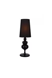   
                        Настільна лампа AZZARDO (Польща) 15810    
                         у стилі Класика.  
                        Тип джерела світла: cвітлодіодні led, енергозберігаючі, розжарювання.                                                 Кольори плафонів і підвісок: Чорний.                         Матеріал: Тканина.                          фото 1