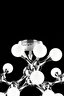   
                        Люстра AZZARDO (Польща) 15952    
                         у стилі хай-тек.  
                        Тип джерела світла: cвітлодіодні led, галогенні.                         Форма: коло, молекула.                         Кольори плафонів і підвісок: сірий, білий.                         Матеріал: метал, скло.                          фото 4