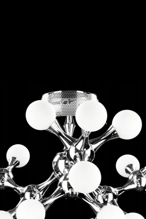   
                        
                        Люстра AZZARDO (Польща) 15952    
                         у стилі Хай-тек.  
                        Тип джерела світла: світлодіодна лампа, змінна.                         Форма: Коло, Молекула.                         Кольори плафонів і підвісок: Сірий, Білий.                         Матеріал: Метал, Скло.                          фото 4