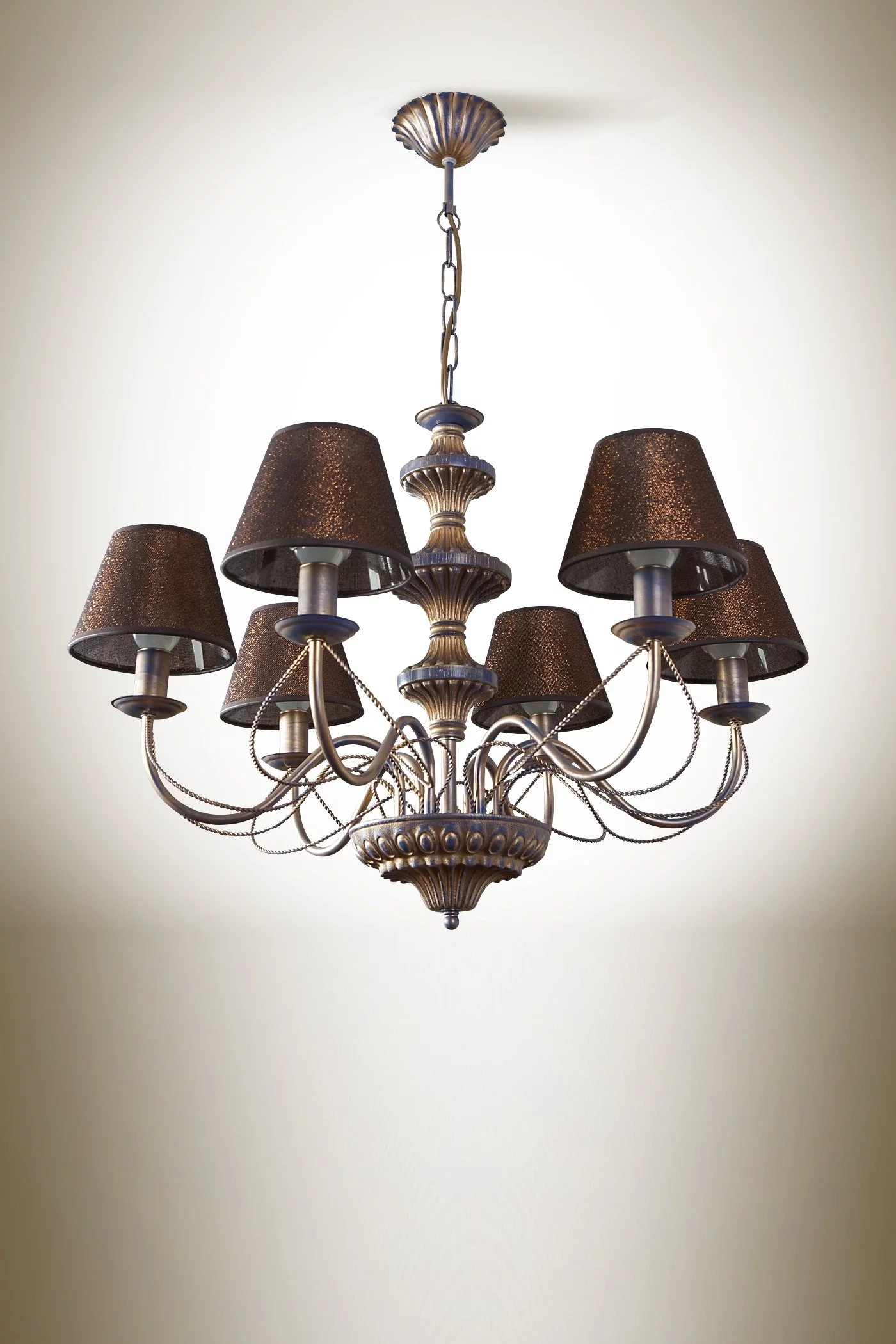   
                        
                        Люстра NB LIGHT (Украина) 16762    
                         В стиле Классика.  
                        Тип источника света: светодиодная лампа, сменная.                         Форма: Круг.                         Цвета плафонов и подвесок: Коричневый.                         Материал: Ткань.                          фото 1