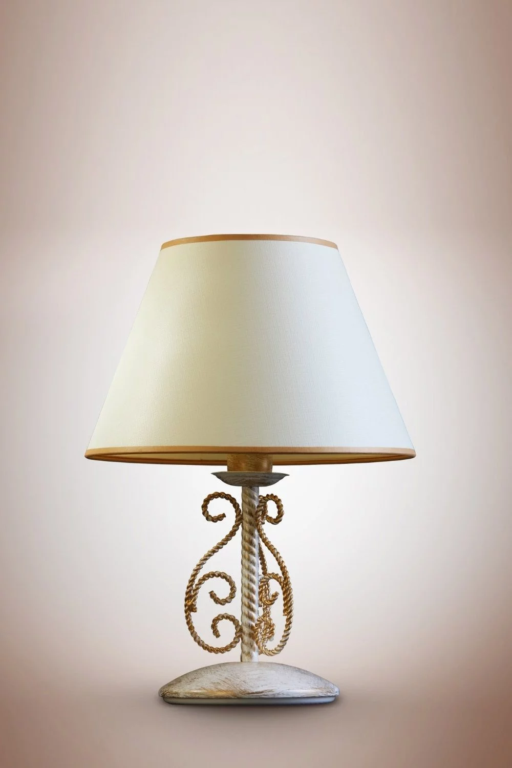   
                        Настільна лампа NB LIGHT (Україна) 16876    
                         у стилі Класика.  
                        Тип джерела світла: світлодіодна лампа, змінна.                                                 Кольори плафонів і підвісок: Білий.                         Матеріал: Тканина.                          фото 1