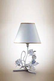   
                        
                        Настільна лампа NB LIGHT (Україна) 16984    
                         у стилі Прованс, Флористика.  
                        Тип джерела світла: світлодіодна лампа, змінна.                                                 Кольори плафонів і підвісок: Білий.                         Матеріал: Тканина.                          фото 1
