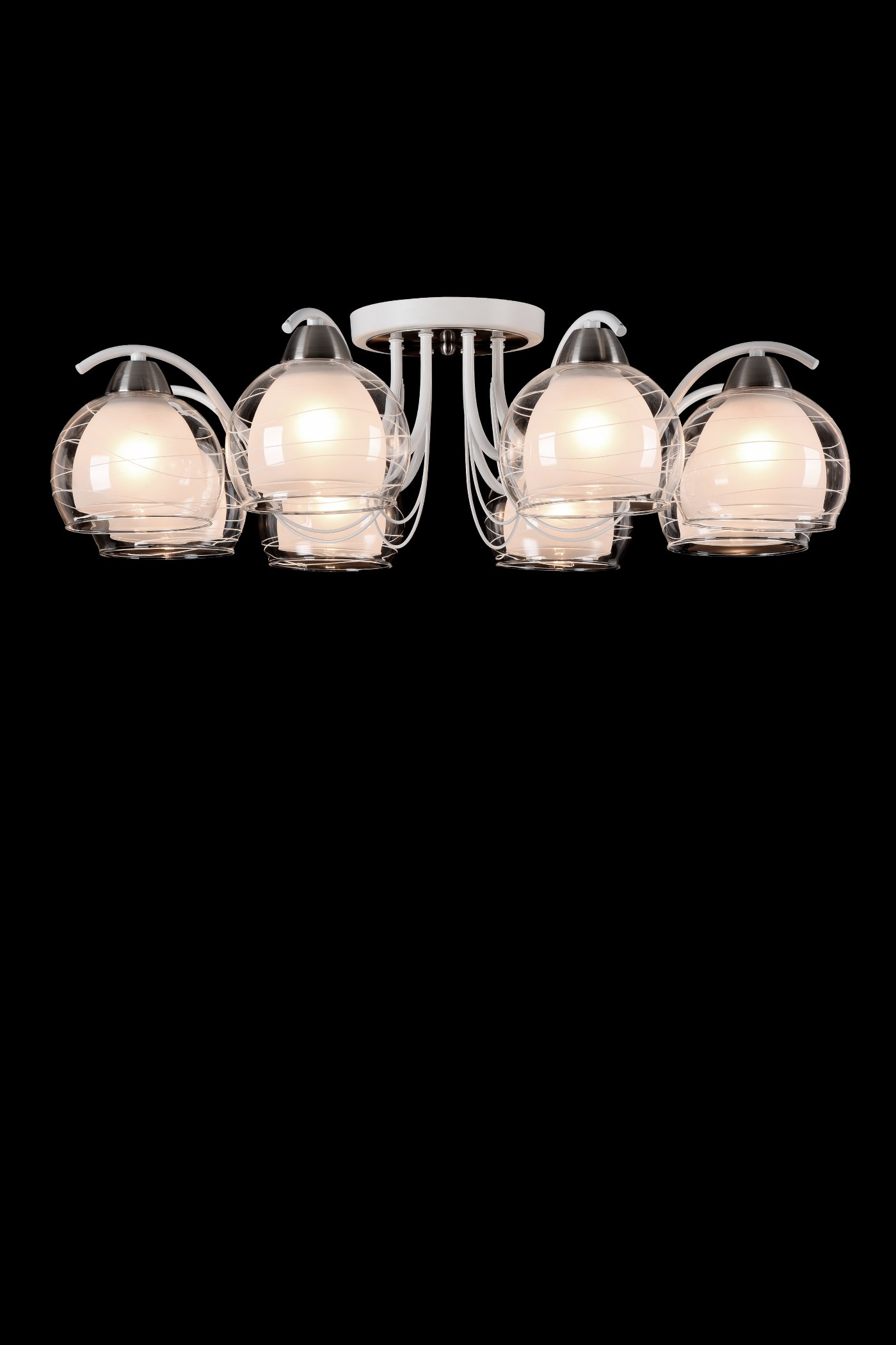   
                        Люстра FREYA (Німеччина) 17032    
                         у стилі модерн.  
                        Тип джерела світла: cвітлодіодні led, енергозберігаючі, розжарювання.                         Форма: коло.                         Кольори плафонів і підвісок: білий, прозорий, малюнок.                         Матеріал: скло.                          фото 3