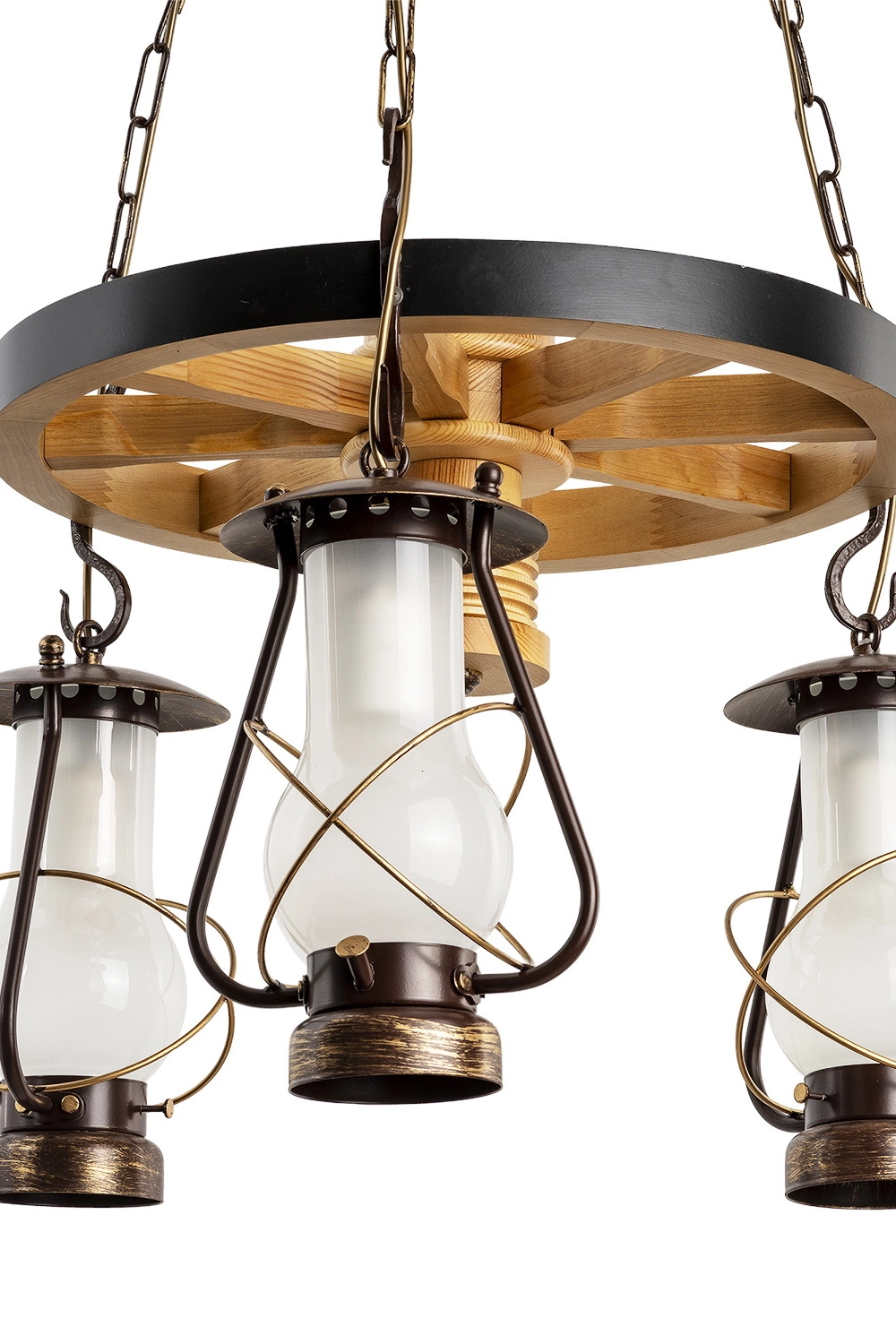   
                        
                        Люстра NB LIGHT (Україна) 17263    
                         У стилі Кантрі.  
                        Тип джерела світла: світлодіодна лампа, змінна.                         Форма: Колесо.                         Кольори плафонів і підвісок: Білий.                         Матеріал: Скло.                          фото 3