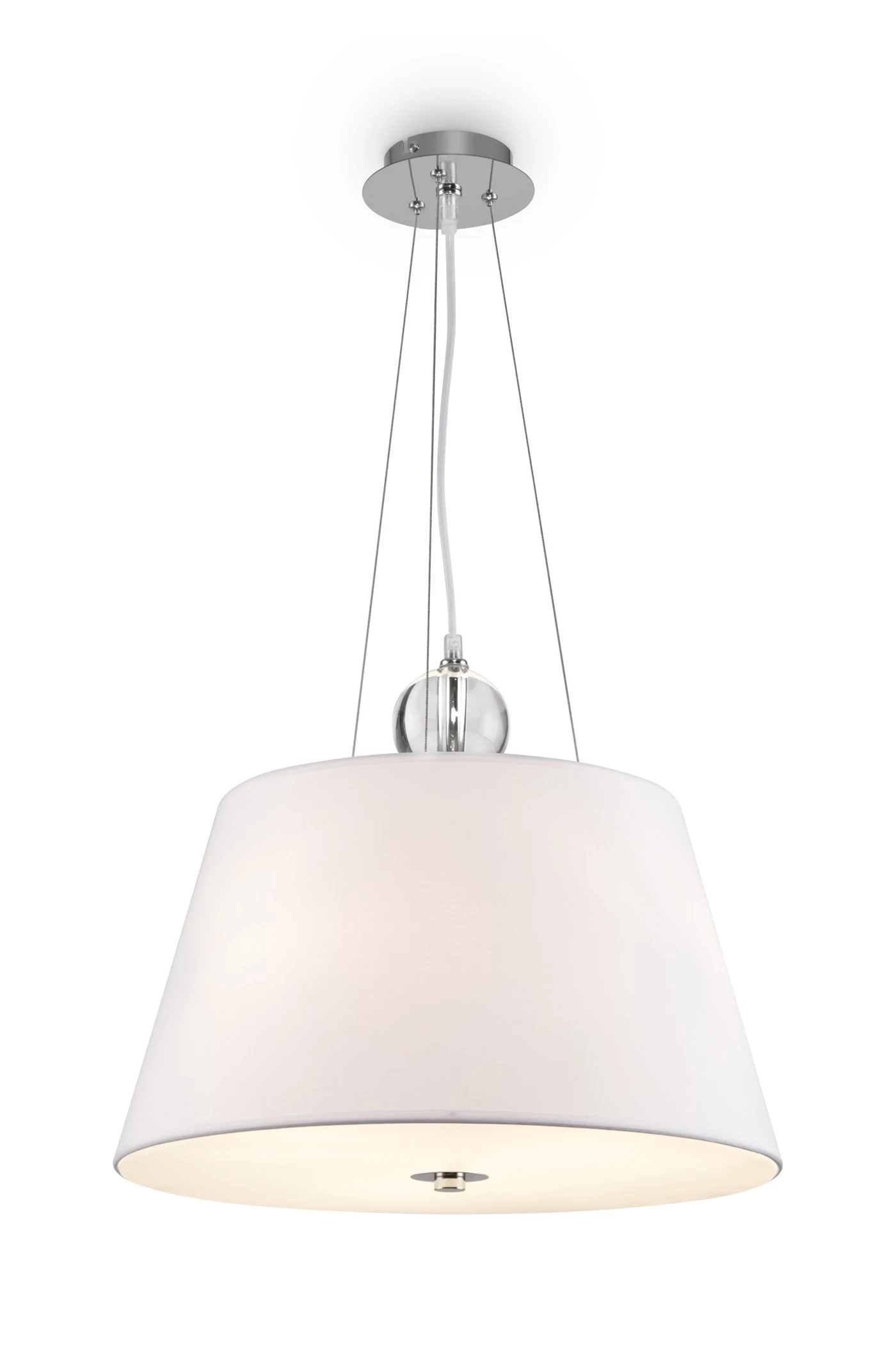   
                        Люстра MAYTONI (Німеччина) 17381    
                         у стилі Модерн.  
                        Тип джерела світла: світлодіодна лампа, змінна.                         Форма: Коло.                         Кольори плафонів і підвісок: Білий.                         Матеріал: Тканина, Пластик.                          фото 2