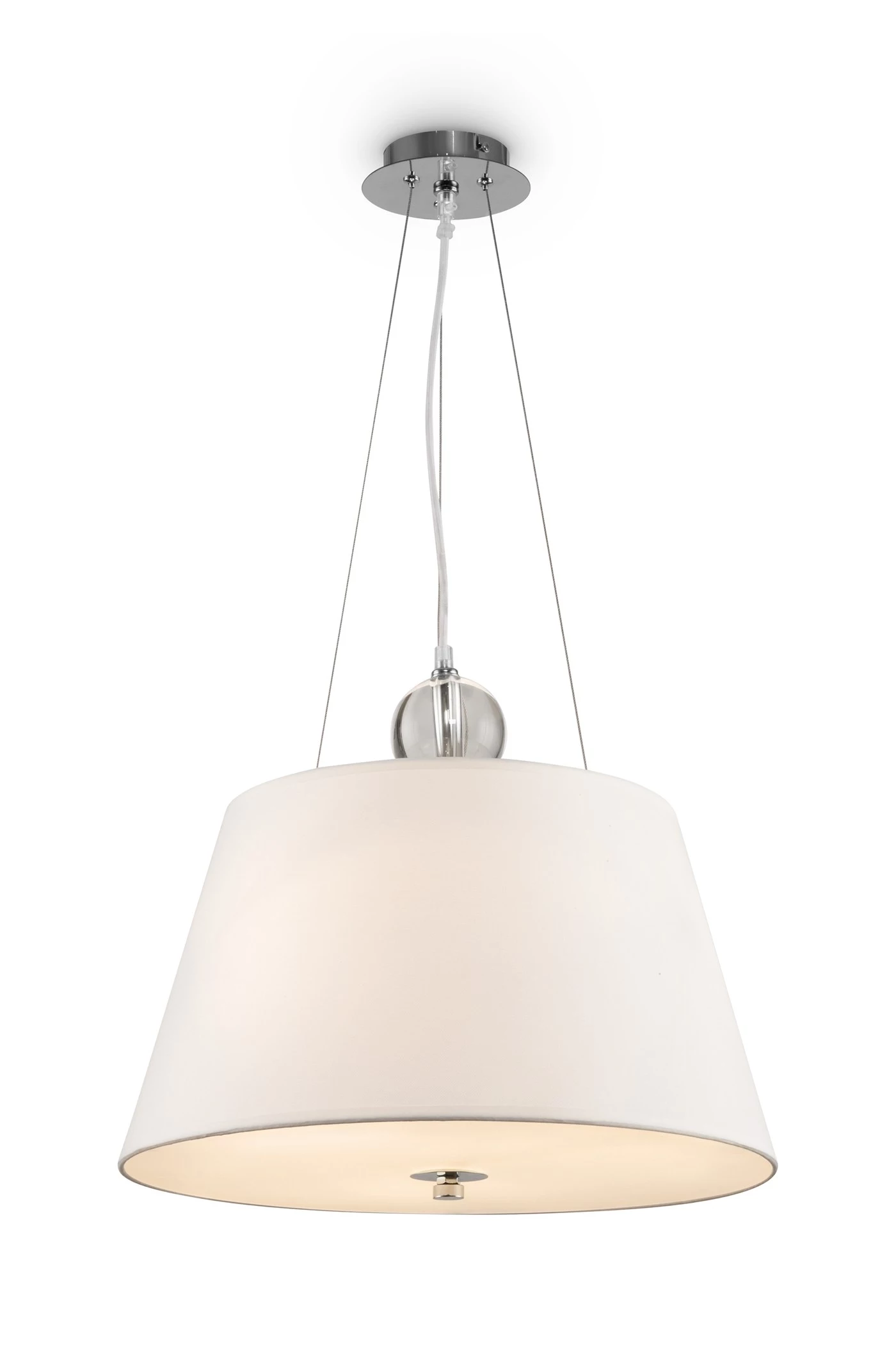   
                        Люстра MAYTONI (Німеччина) 17753    
                         у стилі Модерн.  
                        Тип джерела світла: світлодіодна лампа, змінна.                         Форма: Коло.                         Кольори плафонів і підвісок: Білий.                         Матеріал: Тканина, Скло.                          фото 3