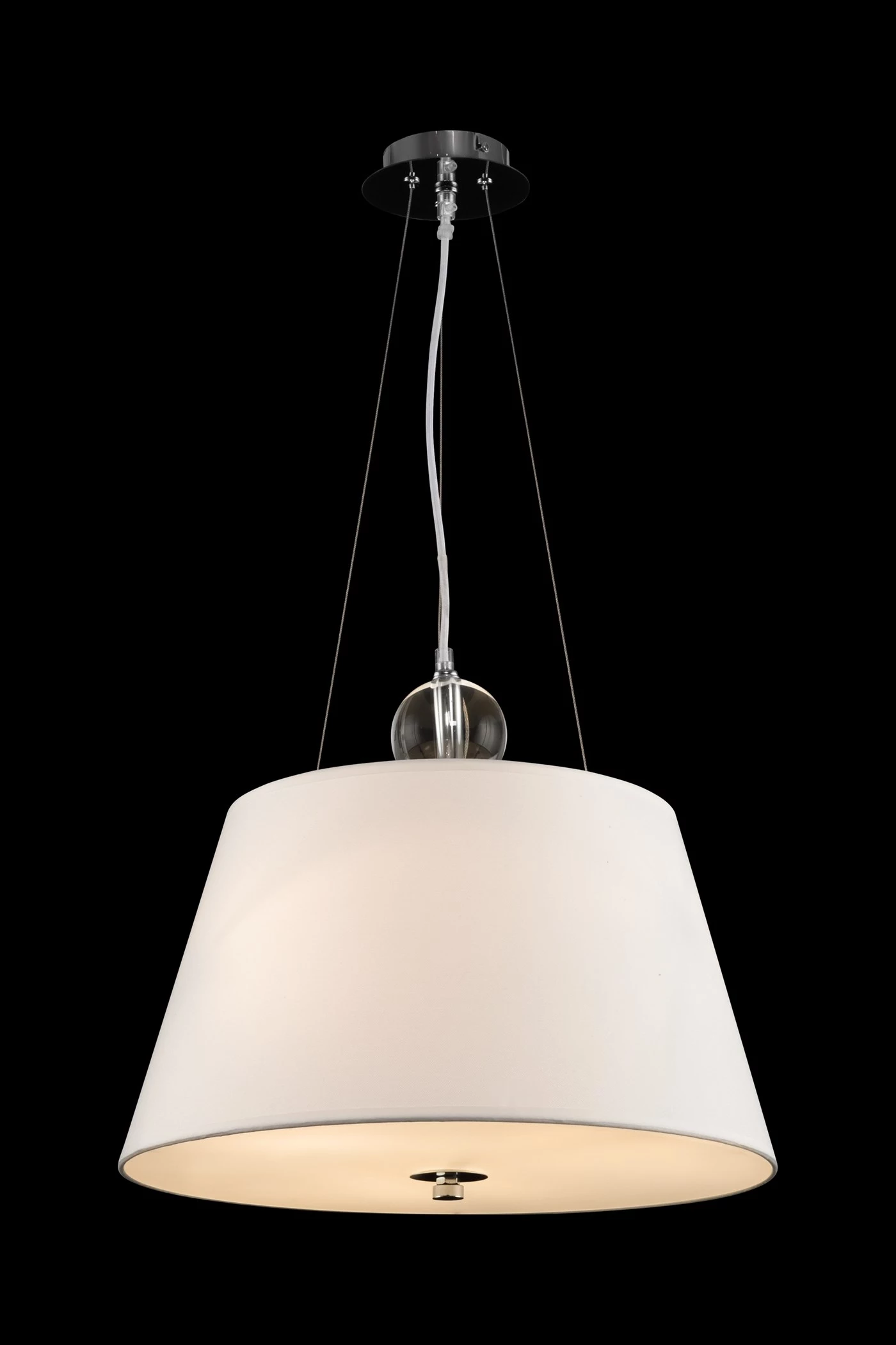  
                        Люстра MAYTONI (Німеччина) 17753    
                         у стилі Модерн.  
                        Тип джерела світла: світлодіодна лампа, змінна.                         Форма: Коло.                         Кольори плафонів і підвісок: Білий.                         Матеріал: Тканина, Скло.                          фото 6
