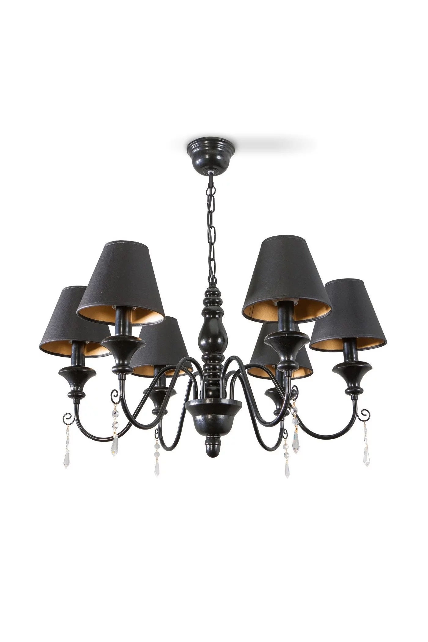   
                        
                        Люстра NB LIGHT (Україна) 18265    
                         У стилі Класика.  
                        Тип джерела світла: світлодіодна лампа, змінна.                         Форма: Коло.                         Кольори плафонів і підвісок: Чорний.                         Матеріал: Тканина.                          фото 1
