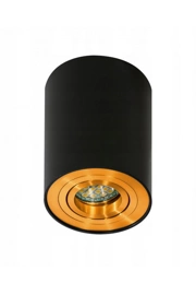   
                        Точковий світильник AZZARDO (Польща) 18435    
                         у стилі лофт.  
                        Тип джерела світла: cвітлодіодні led, галогенні.                         Форма: циліндр.                         Кольори плафонів і підвісок: чорний, золото.                         Матеріал: алюміній.                          фото 1