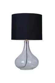   
                        
                        Настільна лампа ZUMALINE (Польща) 18485    
                         у стилі Модерн.  
                        Тип джерела світла: світлодіодна лампа, змінна.                                                 Кольори плафонів і підвісок: Чорний.                         Матеріал: Тканина.                          фото 1