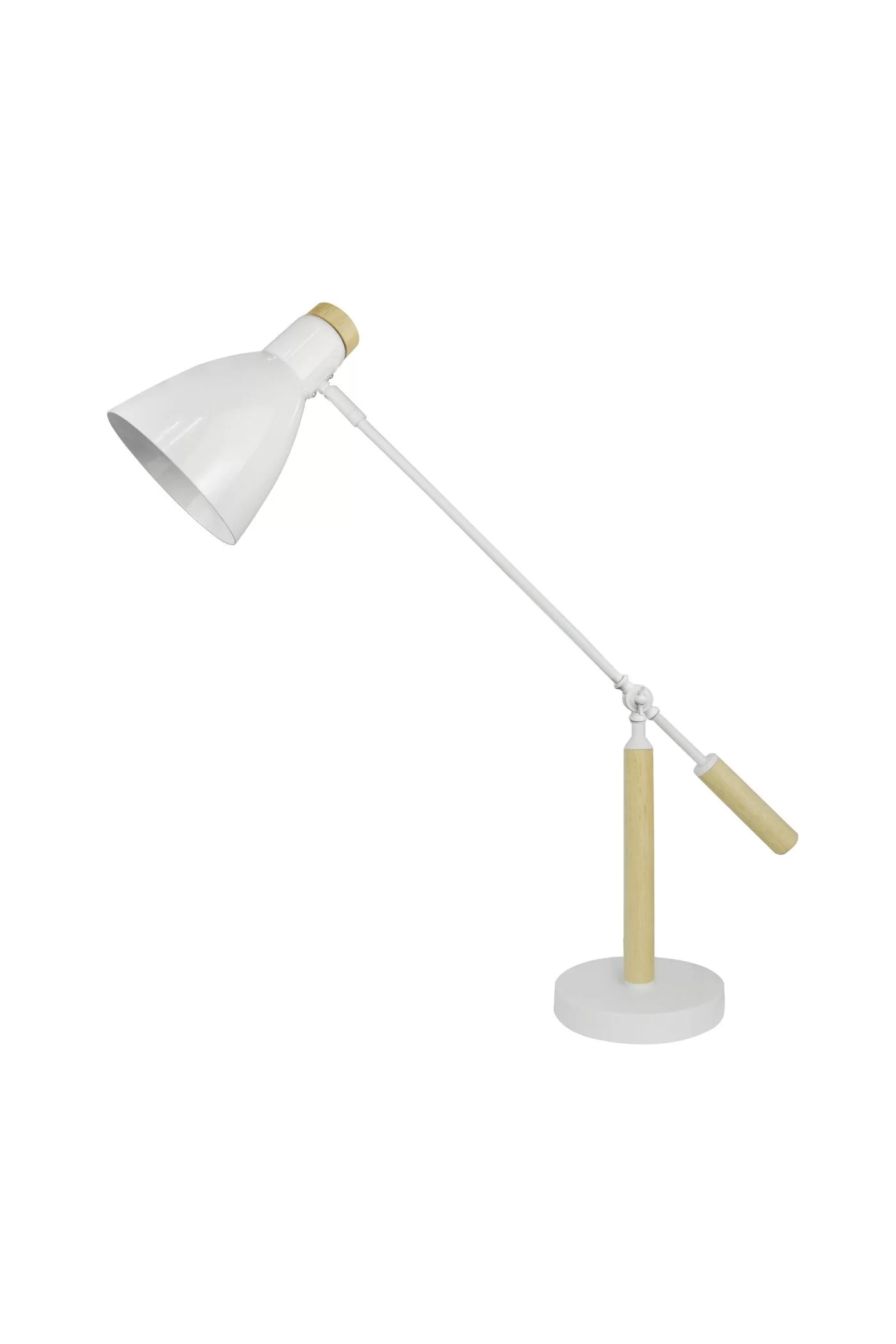   
                        
                        Настольная лампа ZUMALINE (Польша) 18592    
                         в стиле Лофт.  
                        Тип источника света: светодиодная лампа, сменная.                                                 Цвета плафонов и подвесок: Белый.                         Материал: Металл.                          фото 1