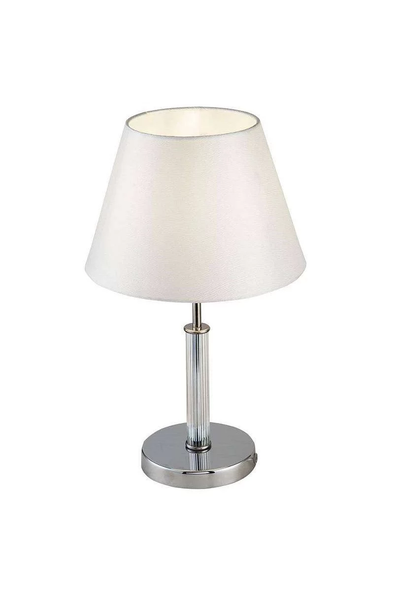   
                        Настільна лампа FREYA (Німеччина) 18615    
                         у стилі Модерн.  
                        Тип джерела світла: світлодіодна лампа, змінна.                                                 Кольори плафонів і підвісок: Білий.                         Матеріал: Тканина.                          фото 1