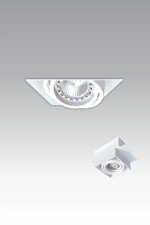   
                        
                        Точковий світильник ZUMALINE (Польща) 18629    
                         у стилі Хай-тек.  
                        Тип джерела світла: світлодіодна лампа, змінна.                         Форма: Квадрат.                         Кольори плафонів і підвісок: Білий.                         Матеріал: Алюміній.                          фото 2