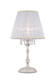   
                        
                        Настільна лампа FREYA (Німеччина) 18737    
                         у стилі Класика.  
                        Тип джерела світла: світлодіодна лампа, змінна.                                                 Кольори плафонів і підвісок: Білий, Прозорий.                         Матеріал: Тканина, Кришталь.                          фото 1