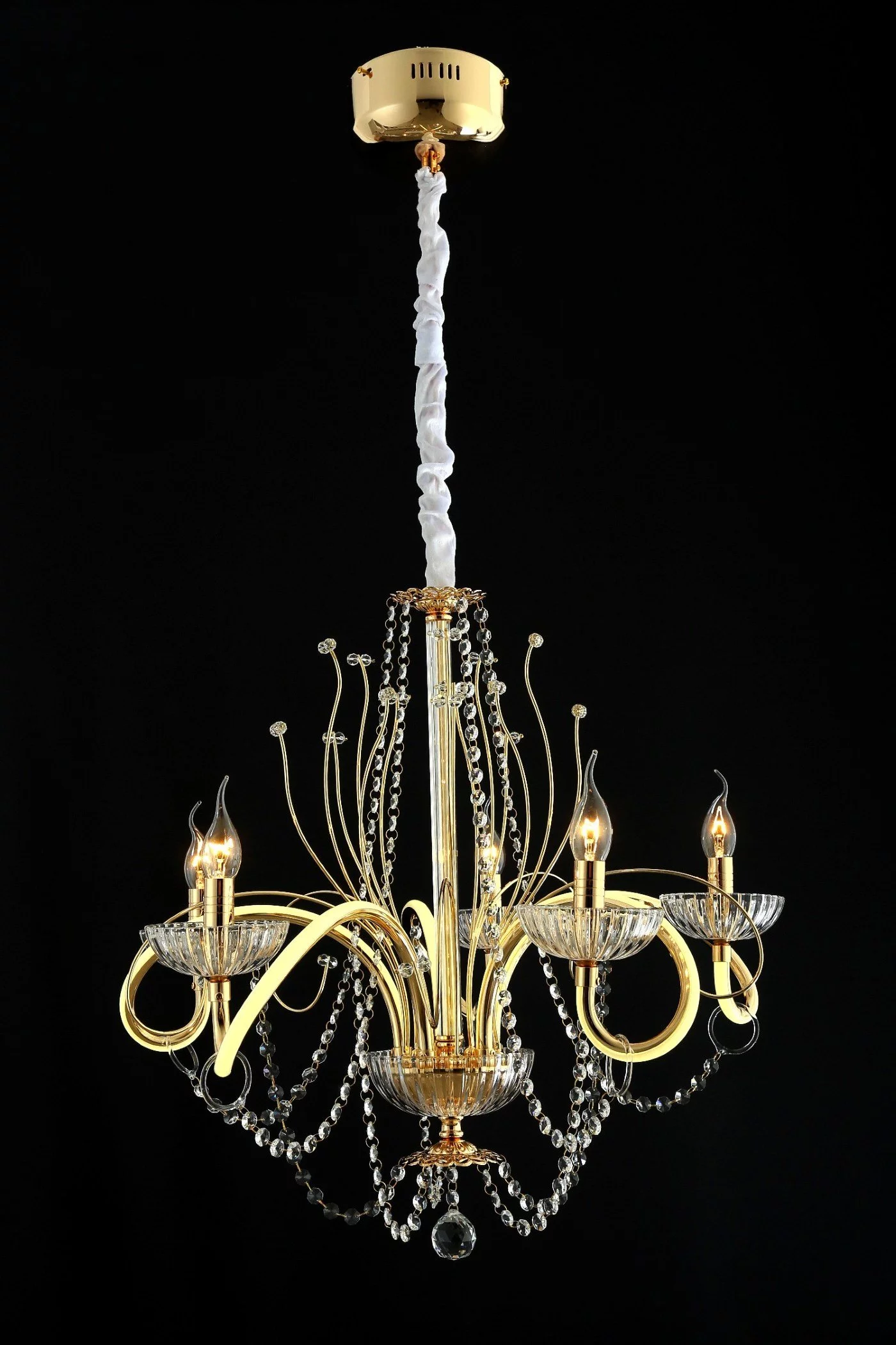   
                        
                        Люстра WUNDERLICHT (Німеччина) 18796    
                         у стилі Класика.  
                        Тип джерела світла: світлодіодна лампа, змінна.                         Форма: Коло.                         Кольори плафонів і підвісок: Прозорий.                         Матеріал: Кришталь.                          фото 1