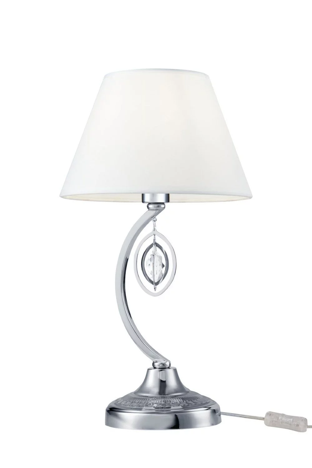   
                        Настільна лампа FREYA (Німеччина) 18861    
                         у стилі Модерн.  
                        Тип джерела світла: світлодіодна лампа, змінна.                                                 Кольори плафонів і підвісок: Білий.                         Матеріал: Тканина, Пластик.                          фото 1