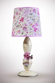   
                        Настільна лампа NB LIGHT (Україна) 19108    
                         у стилі Прованс.  
                        Тип джерела світла: cвітлодіодні led, енергозберігаючі, розжарювання.                                                 Кольори плафонів і підвісок: Білий, Рожевий, Тканина.                         Матеріал: Тканина.                          фото 1