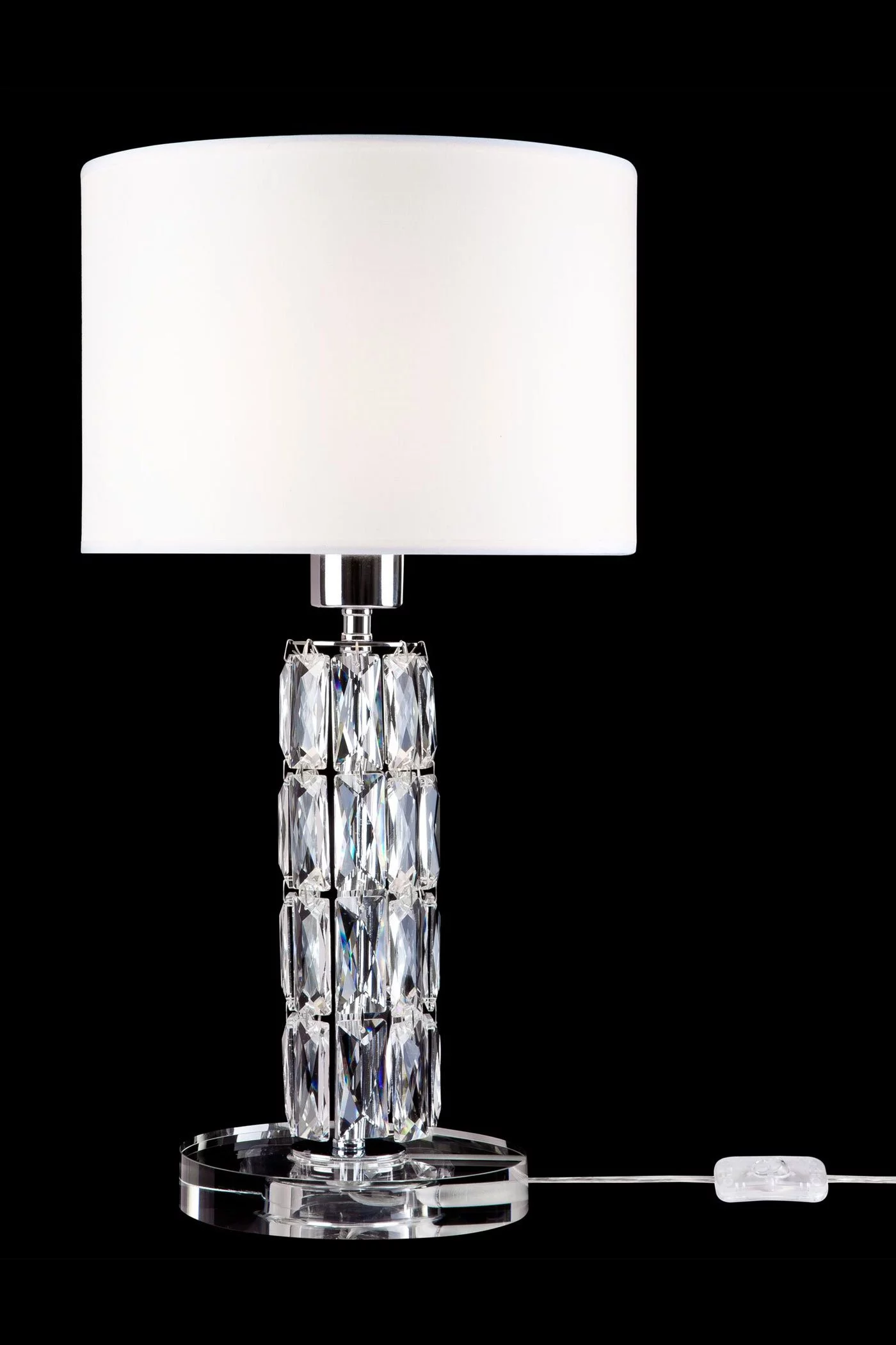   
                        
                        Настольная лампа MAYTONI (Германия) 20405    
                         в стиле Классика.  
                        Тип источника света: светодиодная лампа, сменная.                                                 Цвета плафонов и подвесок: Белый, Прозрачный.                         Материал: Ткань, Стекло.                          фото 1
