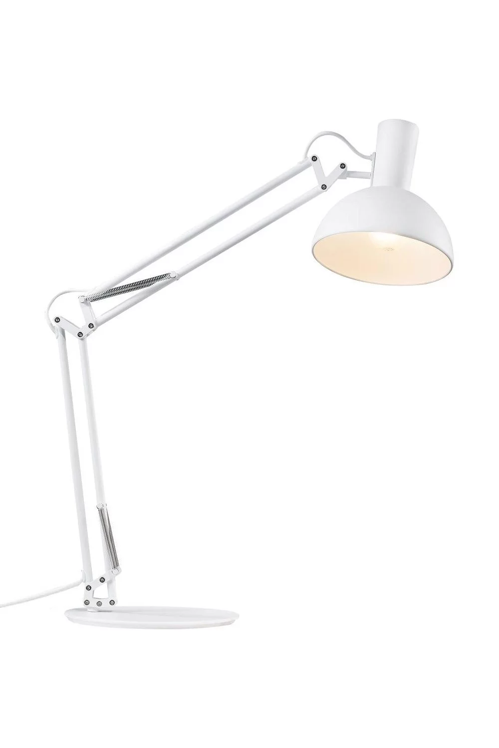   
                        Настільна лампа NORDLUX (Данія) 22460    
                         у стилі Скандинавський.  
                        Тип джерела світла: світлодіодна лампа, змінна.                                                 Кольори плафонів і підвісок: Білий.                         Матеріал: Метал.                          фото 1