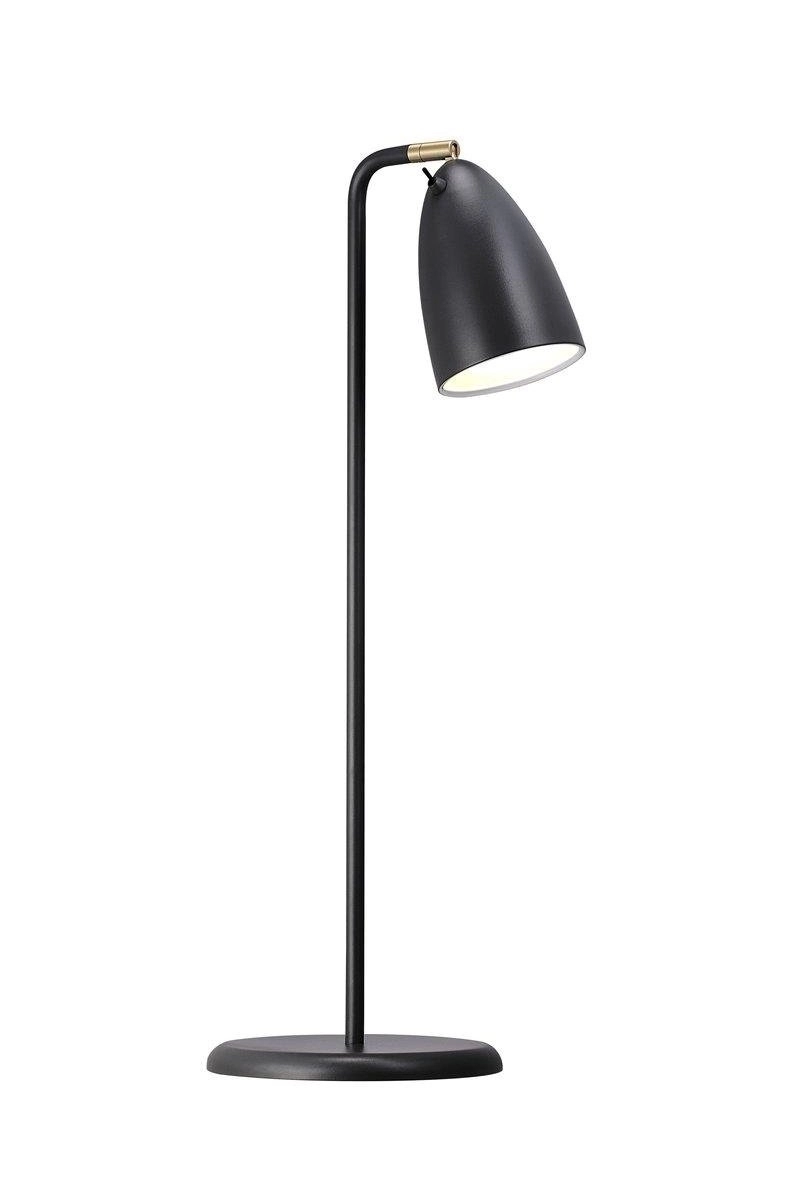   
                        Настольная лампа NORDLUX  (Дания) 22695    
                         в стиле Лофт.  
                        Тип источника света: светодиодная лампа, сменная.                                                 Цвета плафонов и подвесок: Черный.                         Материал: Металл.                          фото 1