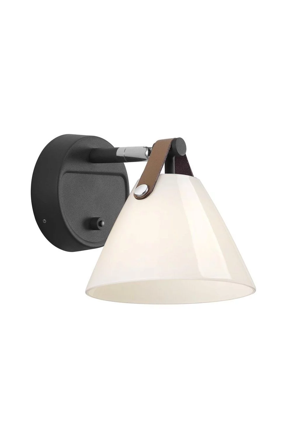   
                        
                        Бра NORDLUX (Данія) 22826    
                         у стилі Модерн.  
                        Тип джерела світла: світлодіодна лампа, змінна.                                                 Кольори плафонів і підвісок: Білий, Чорний.                         Матеріал: Скло, Шкіра.                          фото 2