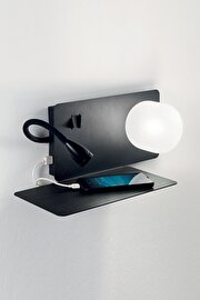   
                        Бра IDEAL LUX (Італія) 22869    
                         у стилі лофт.  
                        Тип джерела світла: cвітлодіодні led, галогенні.                                                 Кольори плафонів і підвісок: чорний.                         Матеріал: метал.                          фото 1