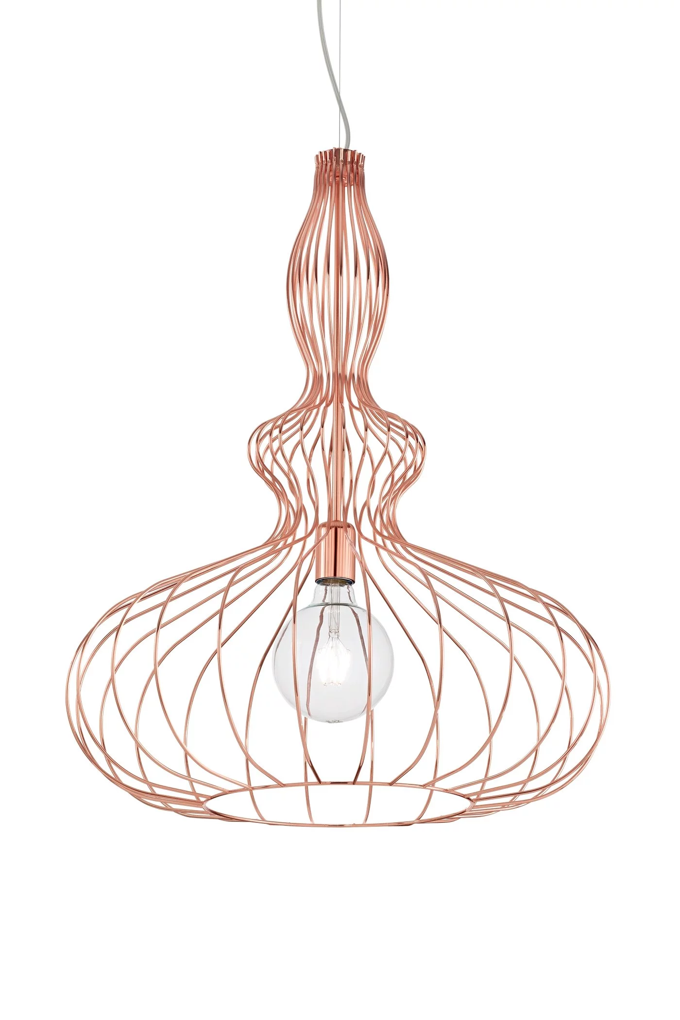   
                        Люстра IDEAL LUX (Італія) 22882    
                         у стилі Модерн.  
                        Тип джерела світла: світлодіодна лампа, змінна.                         Форма: Фігурний.                         Кольори плафонів і підвісок: Мідь.                         Матеріал: Метал.                          фото 1
