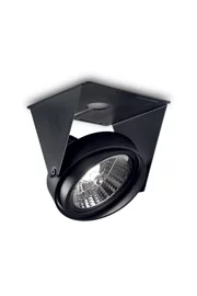   
                        Точковий світильник IDEAL LUX (Італія) 23003    
                         у стилі Лофт.  
                        Тип джерела світла: cвітлодіодні led, галогенні.                         Форма: Коло.                         Кольори плафонів і підвісок: Чорний.                         Матеріал: Алюміній.                          фото 1