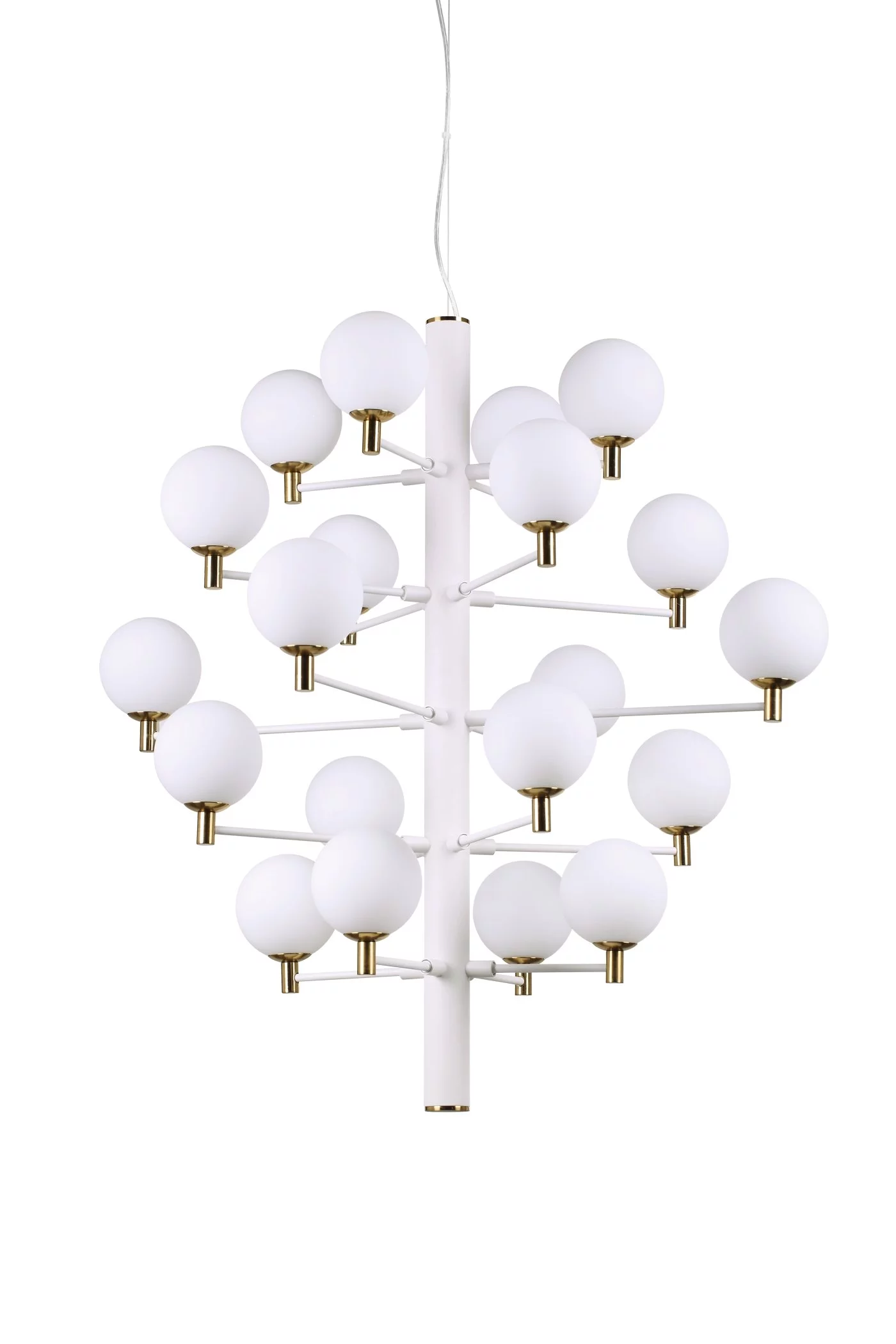   
                        Люстра IDEAL LUX (Італія) 23100    
                         у стилі Модерн.  
                        Тип джерела світла: cвітлодіодні led, галогенні.                         Форма: Коло.                         Кольори плафонів і підвісок: Білий.                         Матеріал: Скло.                          фото 1