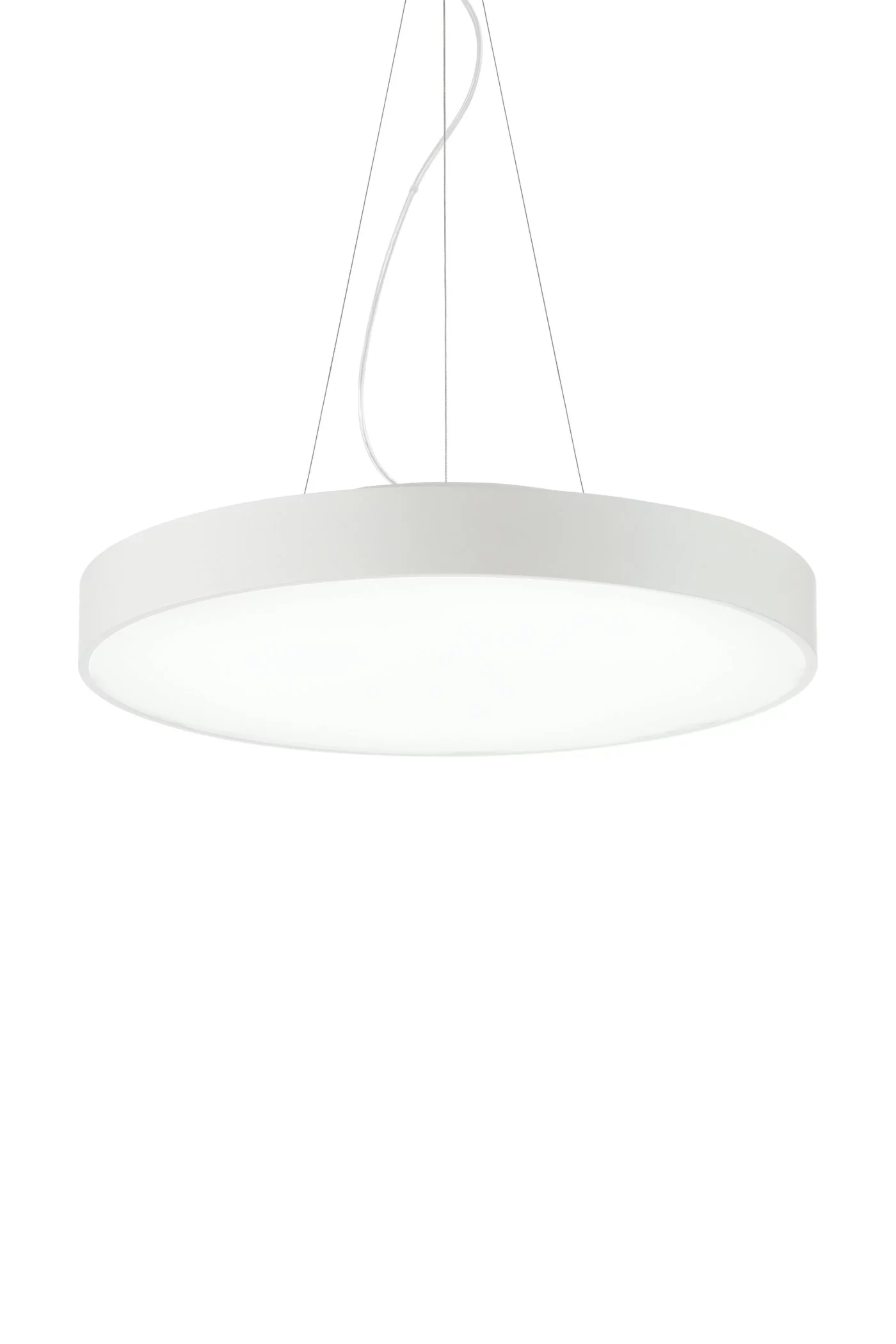   
                        Люстра IDEAL LUX (Італія) 23116    
                         у стилі скандинавський.  
                        Тип джерела світла: вбудовані світлодіоди led.                         Форма: коло, циліндр.                         Кольори плафонів і підвісок: білий.                         Матеріал: пластик.                          фото 1
