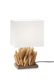   
                        Настільна лампа IDEAL LUX (Італія) 23140    
                         у стилі скандинавський.  
                        Тип джерела світла: cвітлодіодні led, енергозберігаючі, розжарювання.                                                 Кольори плафонів і підвісок: білий.                         Матеріал: тканина.                          фото 1