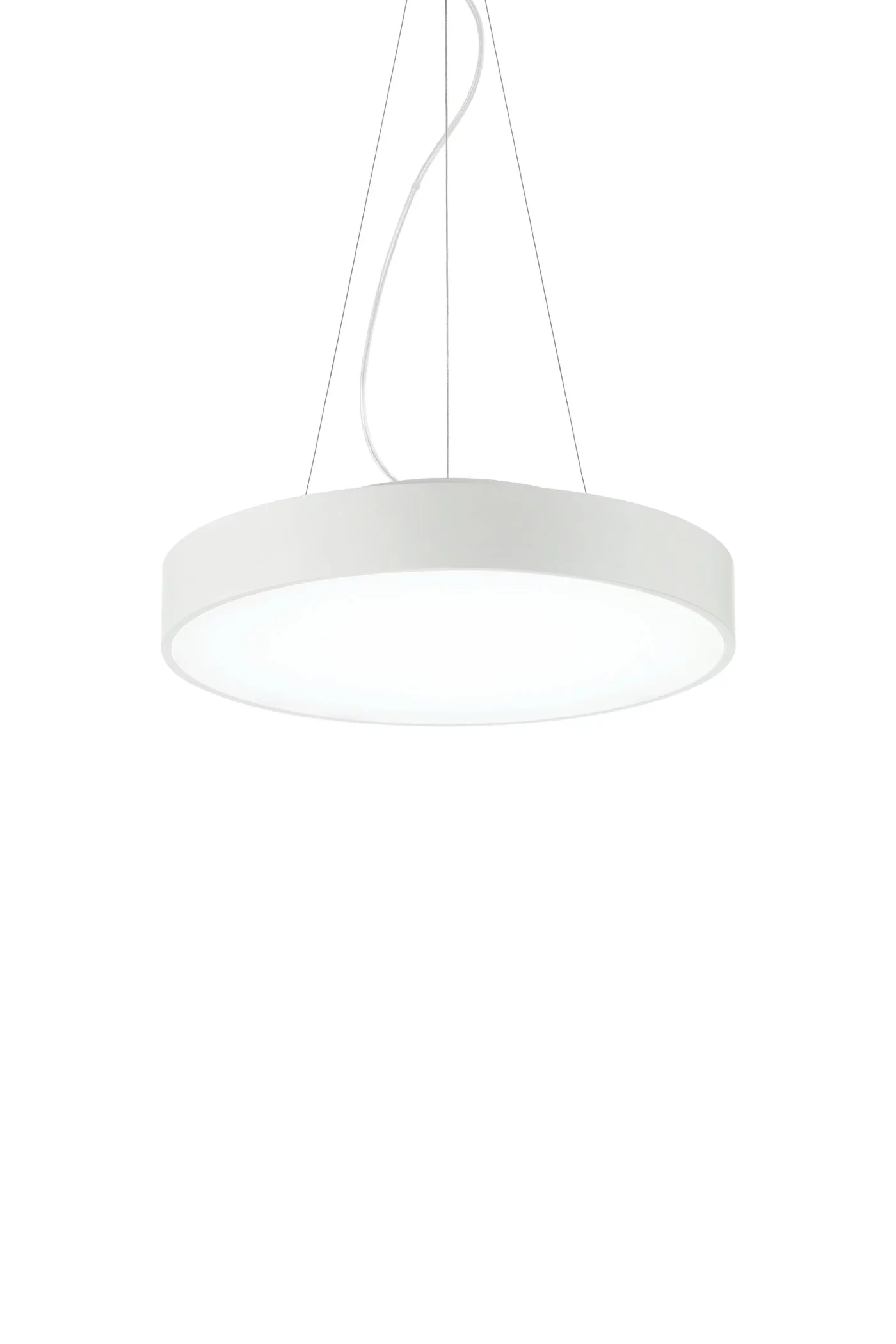   
                        Люстра IDEAL LUX (Італія) 23146    
                         у стилі скандинавський.  
                        Тип джерела світла: вбудовані світлодіоди led.                         Форма: коло, циліндр.                         Кольори плафонів і підвісок: білий.                         Матеріал: пластик.                          фото 1