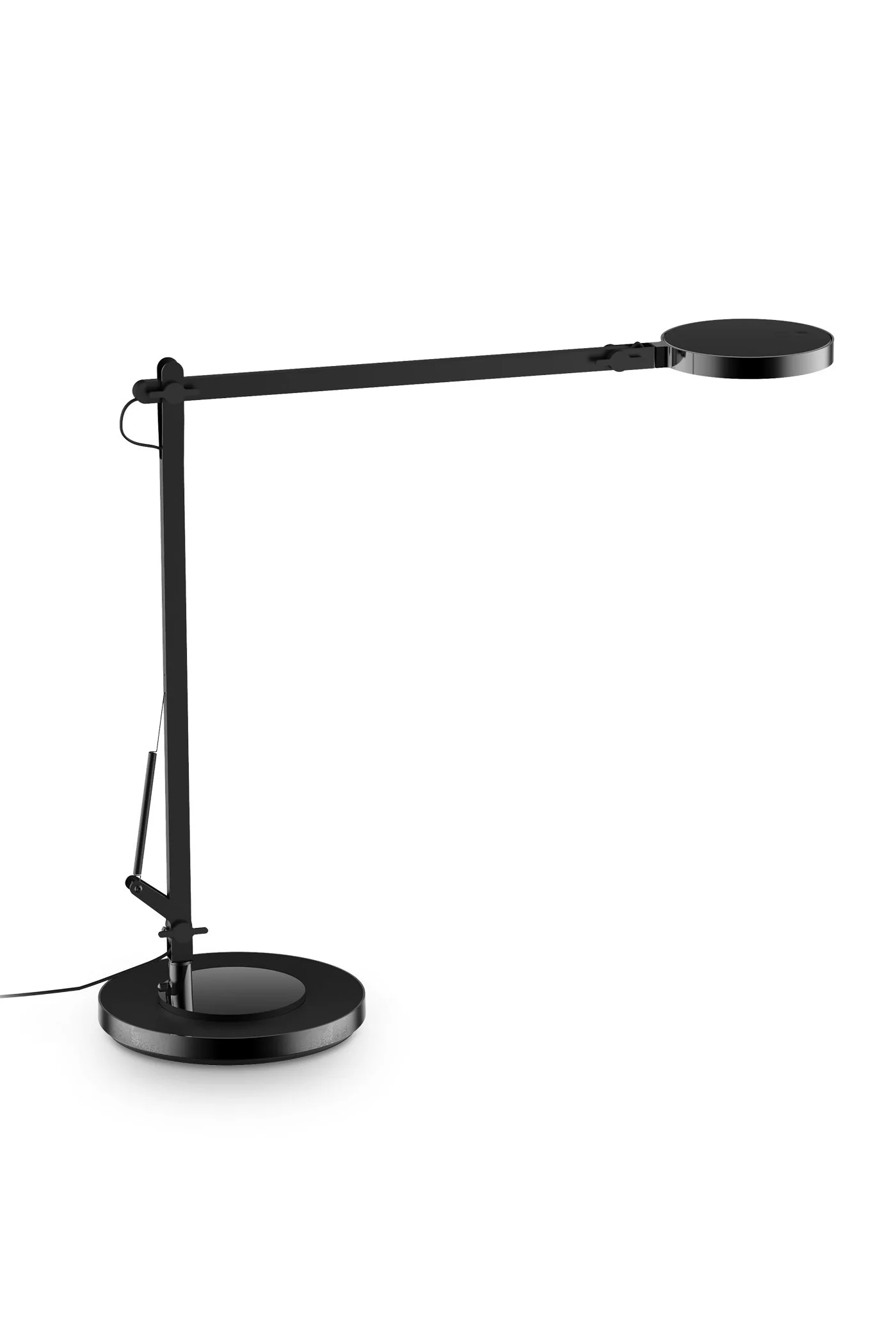   
                        
                        Настольная лампа IDEAL LUX (Италия) 23192    
                         в стиле Модерн.  
                        Тип источника света: встроенный led-модуль, несъемный.                                                 Цвета плафонов и подвесок: Черный.                         Материал: Пластик, Металл.                          фото 1