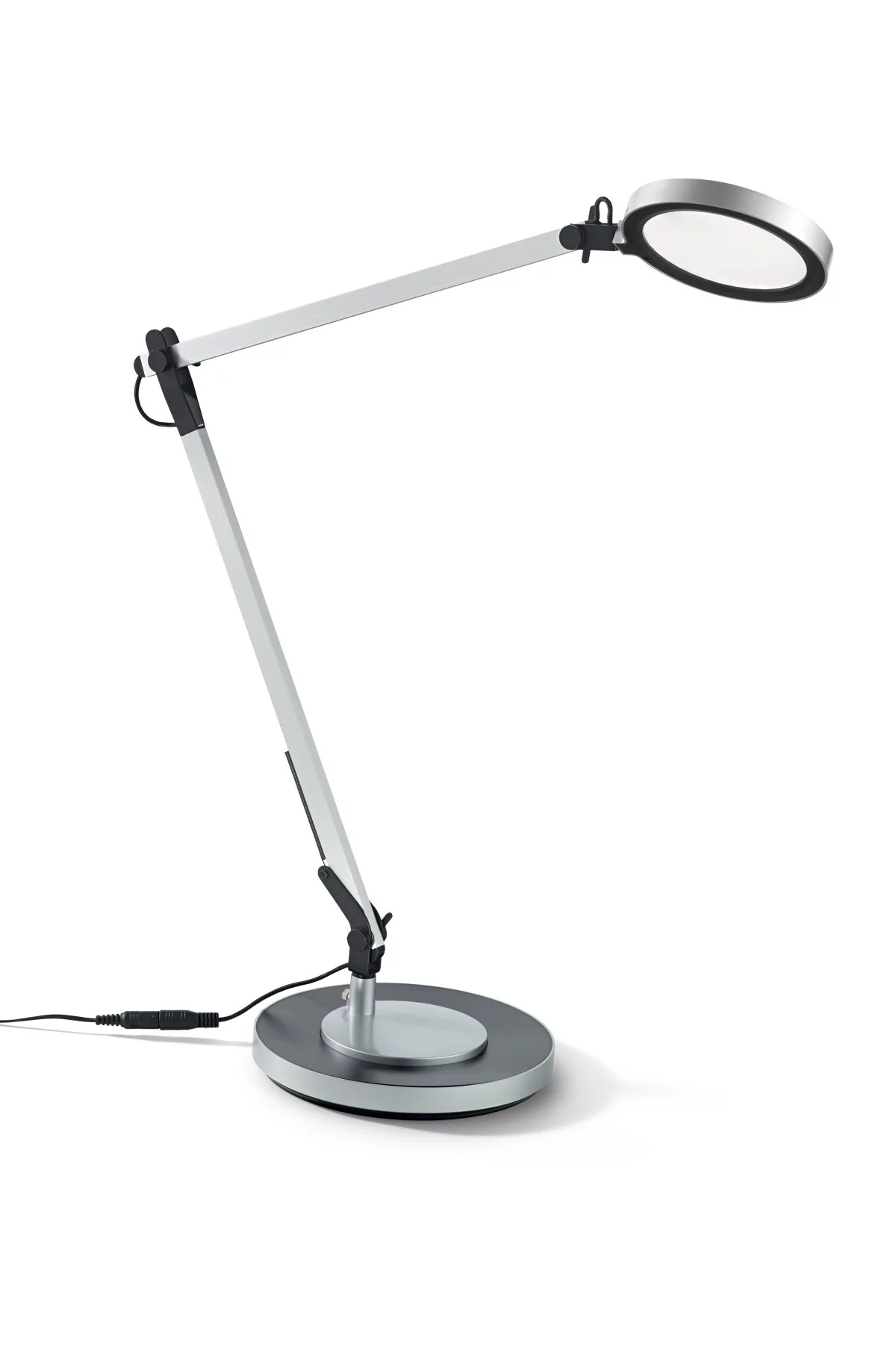   
                        
                        Настільна лампа IDEAL LUX (Італія) 23282    
                         у стилі Модерн.  
                        Тип джерела світла: вбудований led-модуль, незмінний.                                                 Кольори плафонів і підвісок: Чорний, Срібло.                         Матеріал: Пластик, Метал.                          фото 1