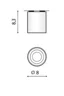   
                        Точковий світильник AZZARDO (Польща) 23712    
                         у стилі модерн.  
                        Тип джерела світла: cвітлодіодні led, галогенні.                         Форма: циліндр.                         Кольори плафонів і підвісок: прозорий.                         Матеріал: скло.                          фото 2