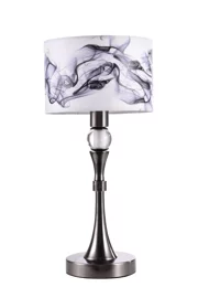   
                        
                        Настільна лампа L4Y (Німеччина) 24952    
                         у стилі Модерн.  
                        Тип джерела світла: світлодіодна лампа, змінна.                                                 Кольори плафонів і підвісок: Білий, Чорний, Малюнок.                         Матеріал: Тканина.                          фото 1