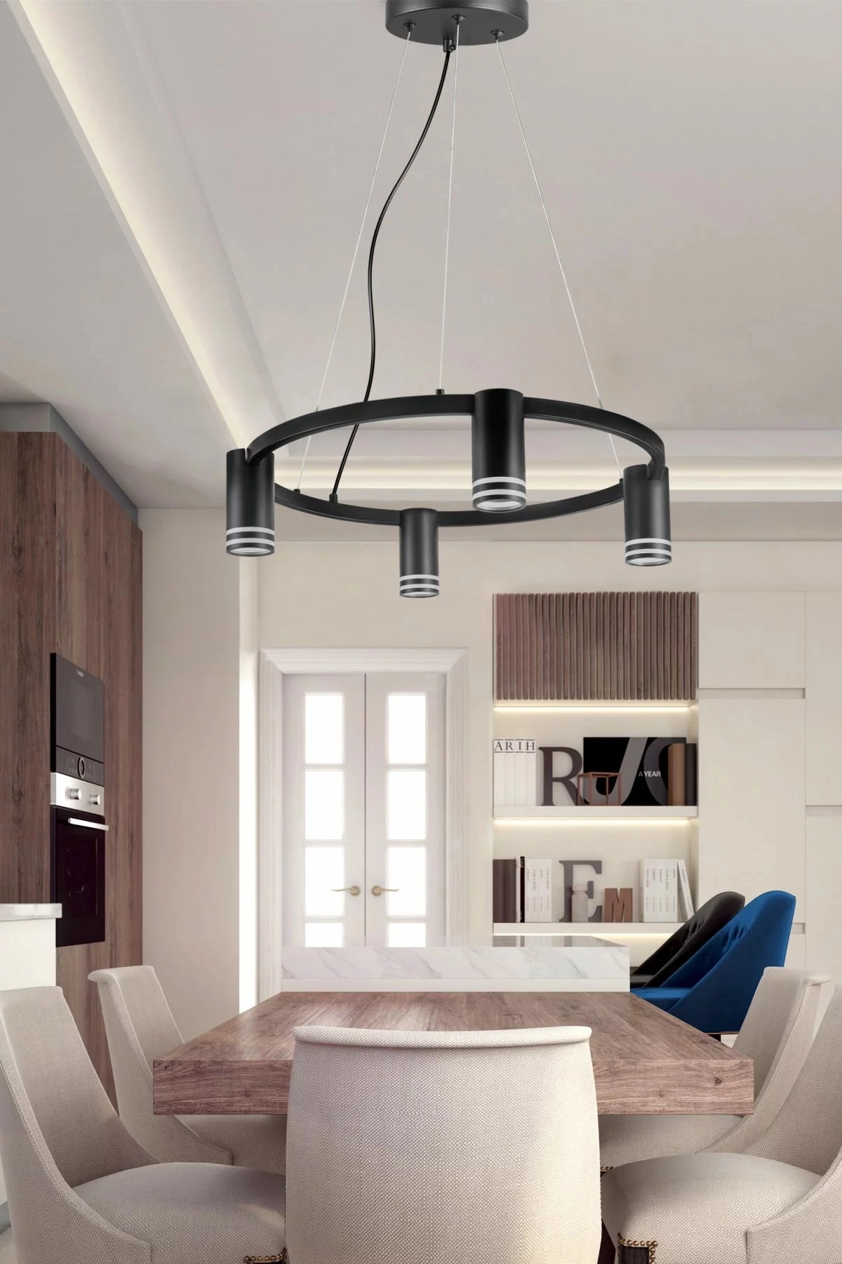   
                        
                        Люстра GOLDLUX (Польша) 24990    
                         В стиле Лофт.  
                        Тип источника света: светодиодная лампа, сменная.                         Форма: Круг.                         Цвета плафонов и подвесок: Черный.                         Материал: Акрил.                          фото 4