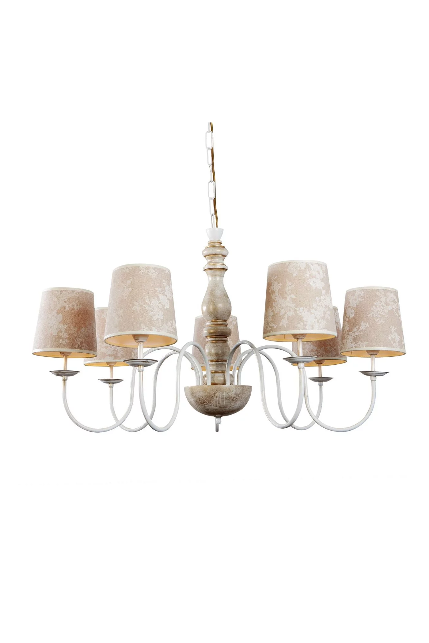   
                        
                        Люстра NB LIGHT (Україна) 25428    
                         У стилі Прованс.  
                        Тип джерела світла: світлодіодна лампа, змінна.                         Форма: Коло.                         Кольори плафонів і підвісок: Бежевий, Білий, Малюнок.                         Матеріал: Тканина.                          фото 2
