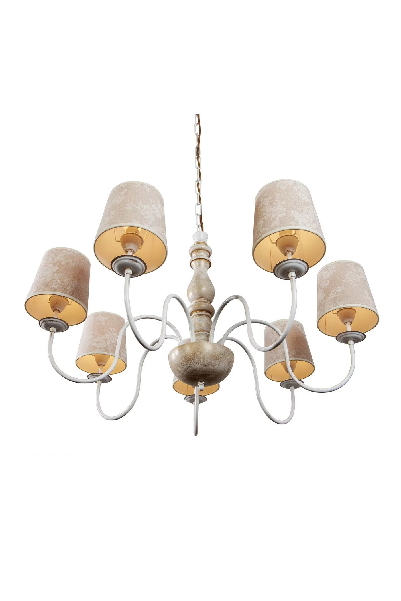   
                        
                        Люстра NB LIGHT (Україна) 25428    
                         У стилі Прованс.  
                        Тип джерела світла: світлодіодна лампа, змінна.                         Форма: Коло.                         Кольори плафонів і підвісок: Бежевий, Білий, Малюнок.                         Матеріал: Тканина.                          фото 3