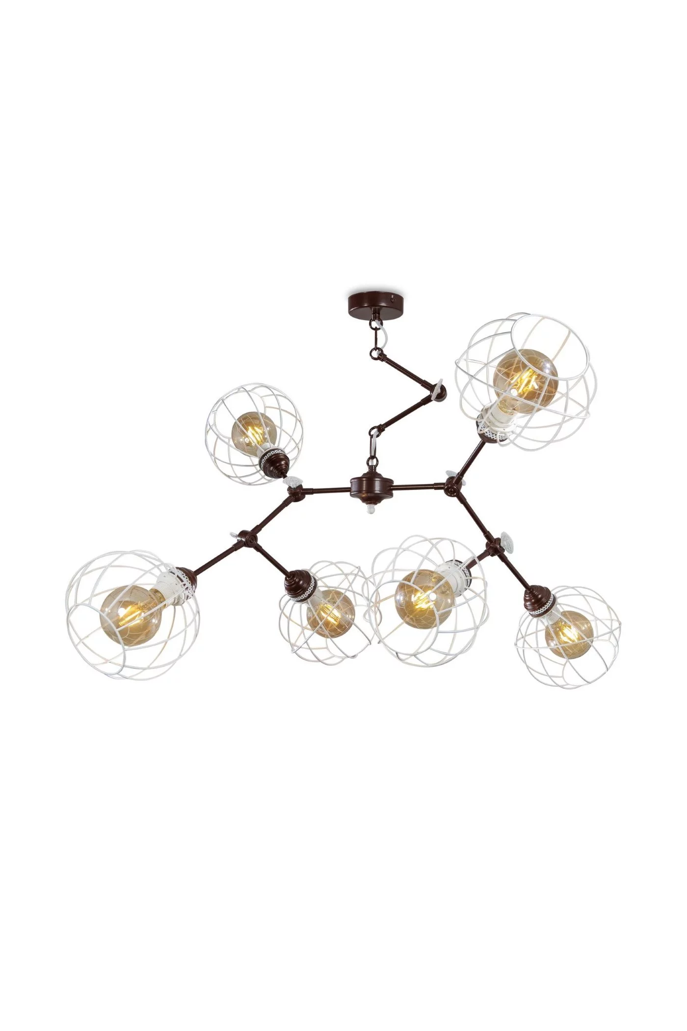   
                        
                        Люстра NB LIGHT (Україна) 25435    
                         У стилі Лофт.  
                        Тип джерела світла: світлодіодна лампа, змінна.                         Форма: Коло, Молекула.                         Кольори плафонів і підвісок: Білий.                         Матеріал: Метал.                          фото 1